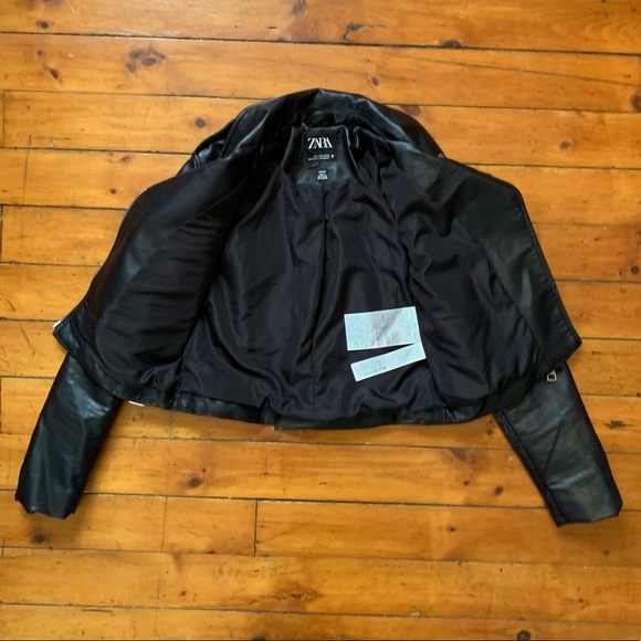 Zara Faux Leather Jacket NWOT - Picture 3 of 13